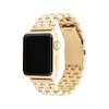 Thumbnail Image 2 of COACH Pavé Crystal Gold-Tone Stainless Steel Women's Apple Watch Strap 14700262