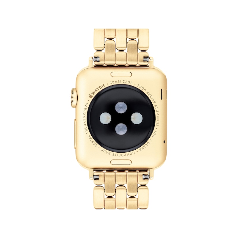 Main Image 3 of COACH Pavé Crystal Gold-Tone Stainless Steel Women's Apple Watch Strap 14700262