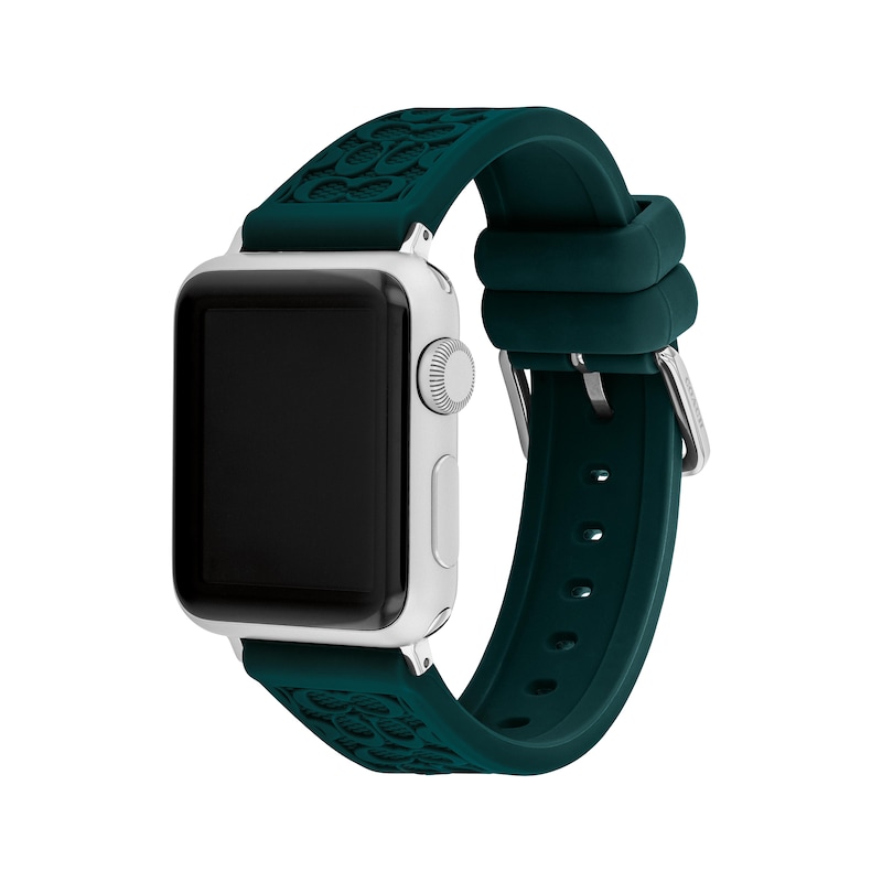 Main Image 2 of COACH Emerald Green Silicone Women's Apple Watch Strap 14700256