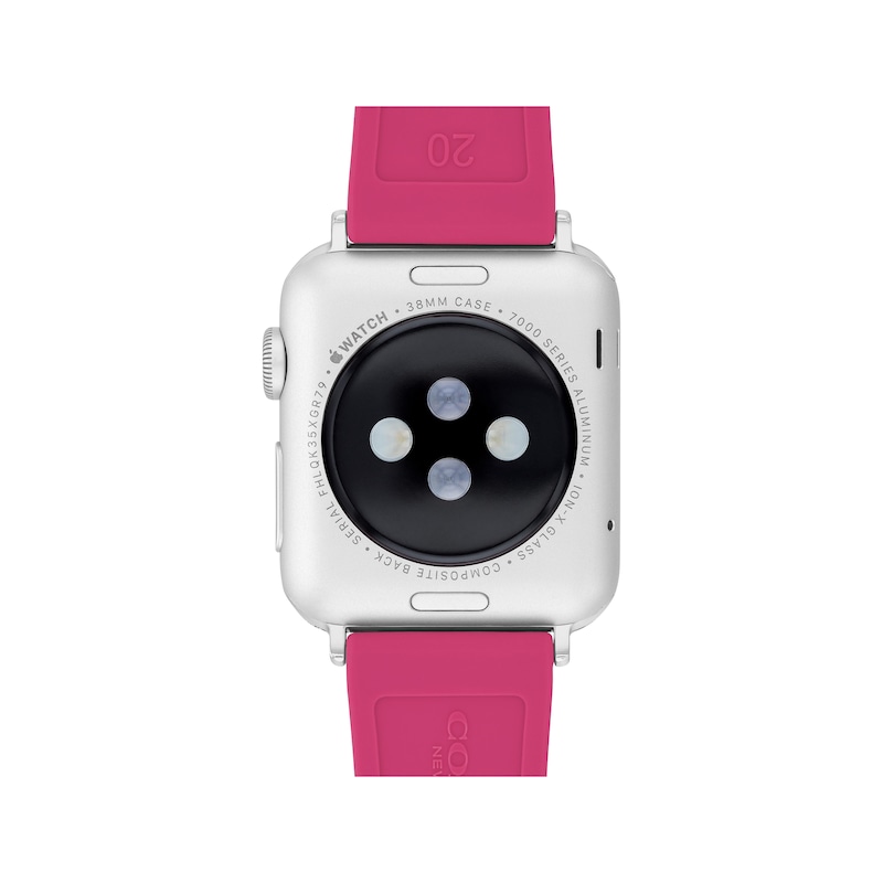 Main Image 3 of COACH Two-Tone Pink Silicone Women's Apple Watch Strap 14700287