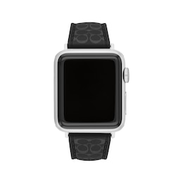 COACH Black Silicone Women's Apple Watch Strap 14700269