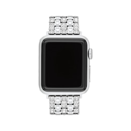 COACH Pavé Crystal Stainless Steel Women's Apple Watch Strap 14700261