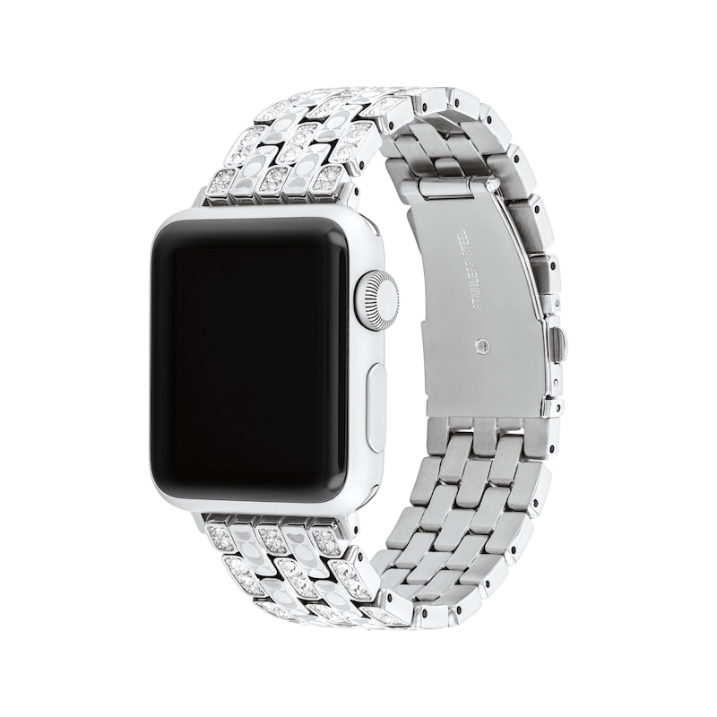 Main Image 2 of COACH Pavé Crystal Stainless Steel Women's Apple Watch Strap 14700261