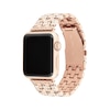 Thumbnail Image 2 of COACH Pavé Crystal Rose Gold-Tone Stainless Steel Women's Apple Watch Strap 14700263