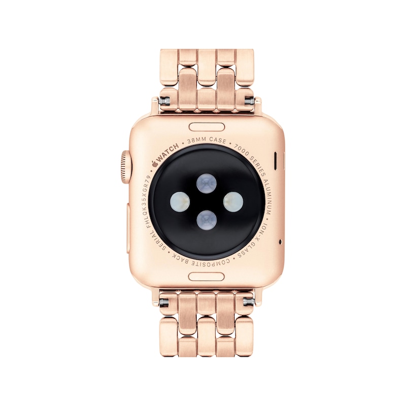 Main Image 3 of COACH Pavé Crystal Rose Gold-Tone Stainless Steel Women's Apple Watch Strap 14700263