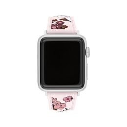 COACH Pink Floral Silicone Apple Watch Strap 14700292