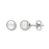 Thumbnail Image 1 of Cultured Pearl Earrings 14K White Gold