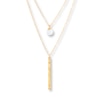 Thumbnail Image 1 of Layered Necklace Cultured Pearl 10K Yellow Gold