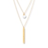 Thumbnail Image 3 of Layered Necklace Cultured Pearl 10K Yellow Gold