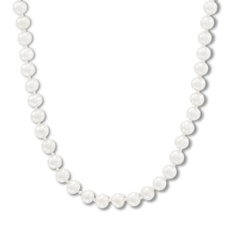 Cultured Pearl Necklace 10K Yellow Gold 16&quot;