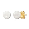 Thumbnail Image 1 of Cultured Pearl Stud Earrings 10K Yellow Gold 6 x 6.5mm