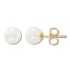 Thumbnail Image 2 of Cultured Pearl Stud Earrings 10K Yellow Gold 6 x 6.5mm