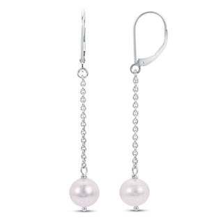 Cultured Pearl Dangle Earrings Sterling Silver | Kay