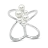 Thumbnail Image 1 of Cultured Pearl Cluster Ring Sterling Silver