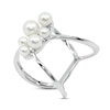 Thumbnail Image 3 of Cultured Pearl Cluster Ring Sterling Silver