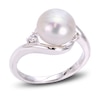 Thumbnail Image 1 of Cultured Pearl & White Topaz Ring Sterling Silver