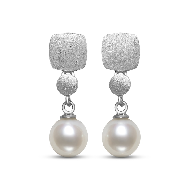 Main Image 2 of Cultured Pearl Dangle Earrings Sterling Silver