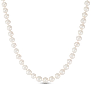 Cultured Pearl Necklace 10K Yellow Gold