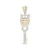 Thumbnail Image 1 of Men's Diamond & Lab-Created Ruby Lion with Crown Key Charm 7/8 ct tw 10K Yellow Gold