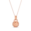 Thumbnail Image 3 of Le Vian Chocolate Twist Morganite Necklace 1/3 ct tw Diamonds 14K Strawberry Gold 19&quot;