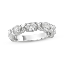 Round-Cut Diamond Anniversary Band 2 ct tw 14K White Gold