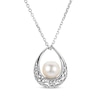 Thumbnail Image 0 of Cultured Pearl Teardrop Necklace Sterling Silver 18"