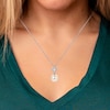 Thumbnail Image 3 of Cultured Pearl Drop Shimmer Necklace Sterling Silver 18&quot;