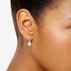 Thumbnail Image 3 of White Topaz & Cultured Pearl Link Drop Earrings Sterling Silver