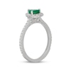 Thumbnail Image 5 of Neil Lane Pear-Shaped Natural Emerald & Diamond Engagement Ring 1/2 ct tw 14K White Gold