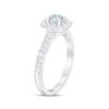 Thumbnail Image 1 of THE LEO First Light Diamond Round-Cut Cushion Frame Engagement Ring 7/8 ct tw 14K White Gold