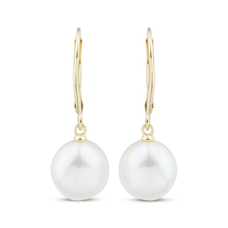 Baroque Cultured Pearl Dangle Earrings 10K Yellow Gold | Kay