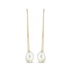 Thumbnail Image 2 of Baroque Cultured Pearl Threader Earrings 10K Yellow Gold