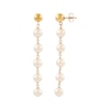 Thumbnail Image 0 of Cultured Pearl & Ball Post Drop Earrings 10K Yellow Gold