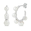 Thumbnail Image 0 of Cultured Pearl J-Hoop Earrings Sterling Silver