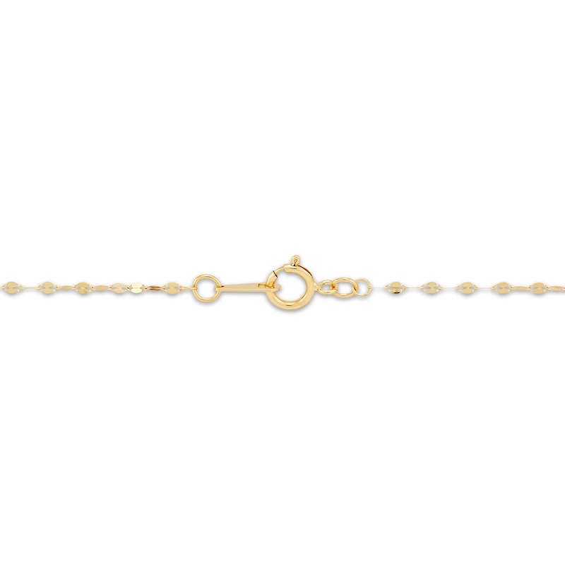 Solid Diamond-Cut Mirror Chain Trio Heart Necklace 10K Yellow Gold 18 ...