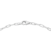 Thumbnail Image 2 of Black Cultured Pearl Station Paperclip Necklace Sterling Silver 20&quot;