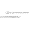 Thumbnail Image 3 of Diamond-Cut Rope Chain Necklace Solid Sterling Silver 20&quot;