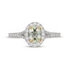 Thumbnail Image 3 of Neil Lane Oval-Cut Green Quartz & Diamond Halo Engagement Ring 1/2 ct tw 14K White Gold