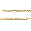 Thumbnail Image 2 of Solid Diamond-Cut Figaro Chain Necklace 14K Yellow Gold 22&quot;