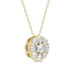 Thumbnail Image 2 of Lab-Grown Diamonds by KAY Flower Necklace 1 ct tw 14K Yellow Gold 18&quot;