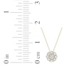 Thumbnail Image 5 of Lab-Grown Diamonds by KAY Flower Necklace 1 ct tw 14K Yellow Gold 18&quot;