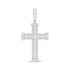 Thumbnail Image 1 of Men's Lab-Grown Diamonds by KAY Emerald & Round-Cut Cross Charm 3 ct tw 10K White Gold