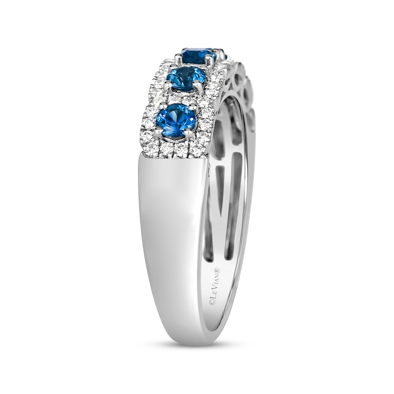 Main Image 2 of Le Vian Sapphire Ring 1/4 ct tw Diamonds Platinum