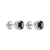 Thumbnail Image 4 of Round-Cut Black Diamond Solitaire Stud Earrings 3 ct tw 10K White Gold (I3)