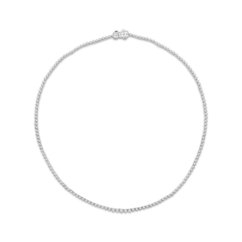 Diamond Riviera Necklace 3 ct tw 10K White Gold 17