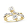 Thumbnail Image 1 of Lab-Grown diamonds by KAY Crossover Ring 1 ct tw 14K Yellow Gold