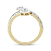 Thumbnail Image 3 of Lab-Grown diamonds by KAY Crossover Ring 1 ct tw 14K Yellow Gold