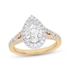 Thumbnail Image 1 of Lab-Grown Diamonds by KAY Pear-Shaped Halo Engagement Ring 2-1/4 ct tw 14K Two-Tone Gold