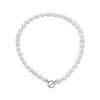 Thumbnail Image 0 of Cultured Pearl Toggle Clasp Necklace Sterling Silver 18"