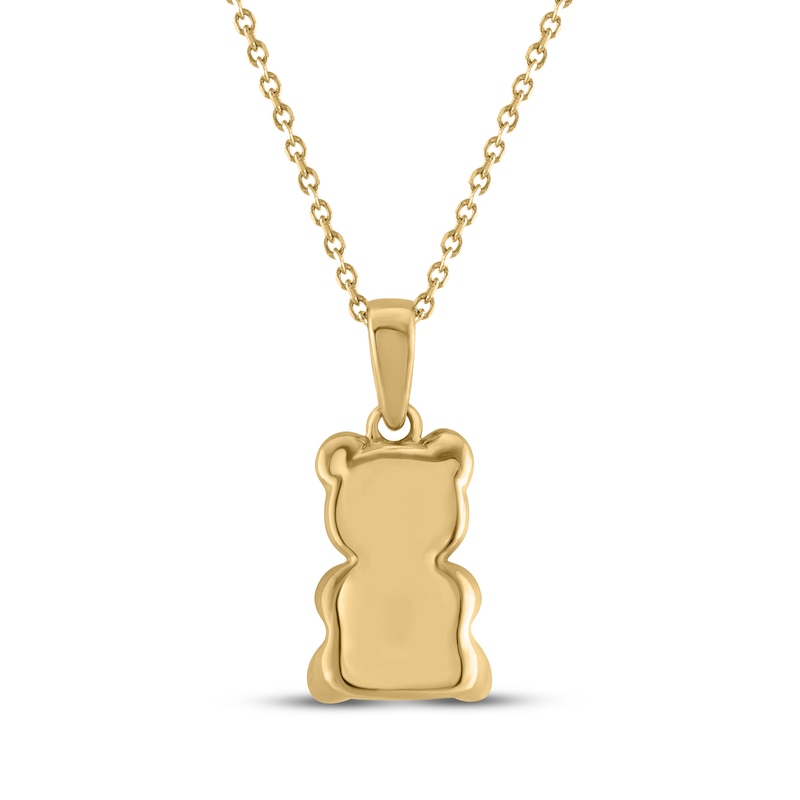 Main Image 3 of Teddy Bear Jewelry Collection Honoring St. Jude Necklace 10K Yellow Gold 18&quot;